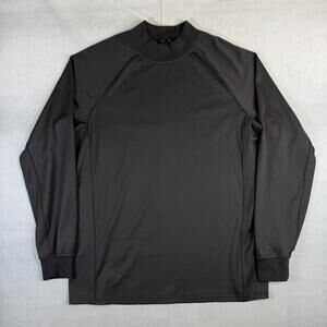 Zero Restriction Mock Neck Pullover Mens Large Black Long Sleeve Tour Series